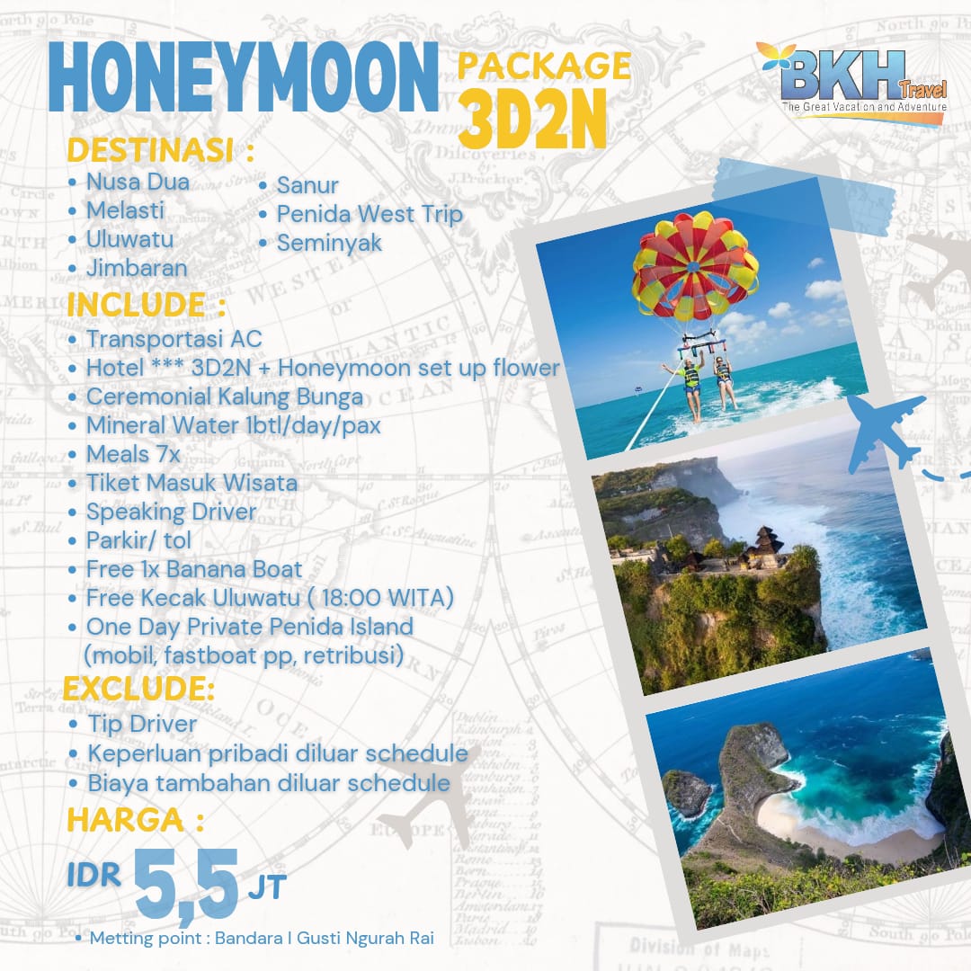 Honeymoon packages Bali 3D2N